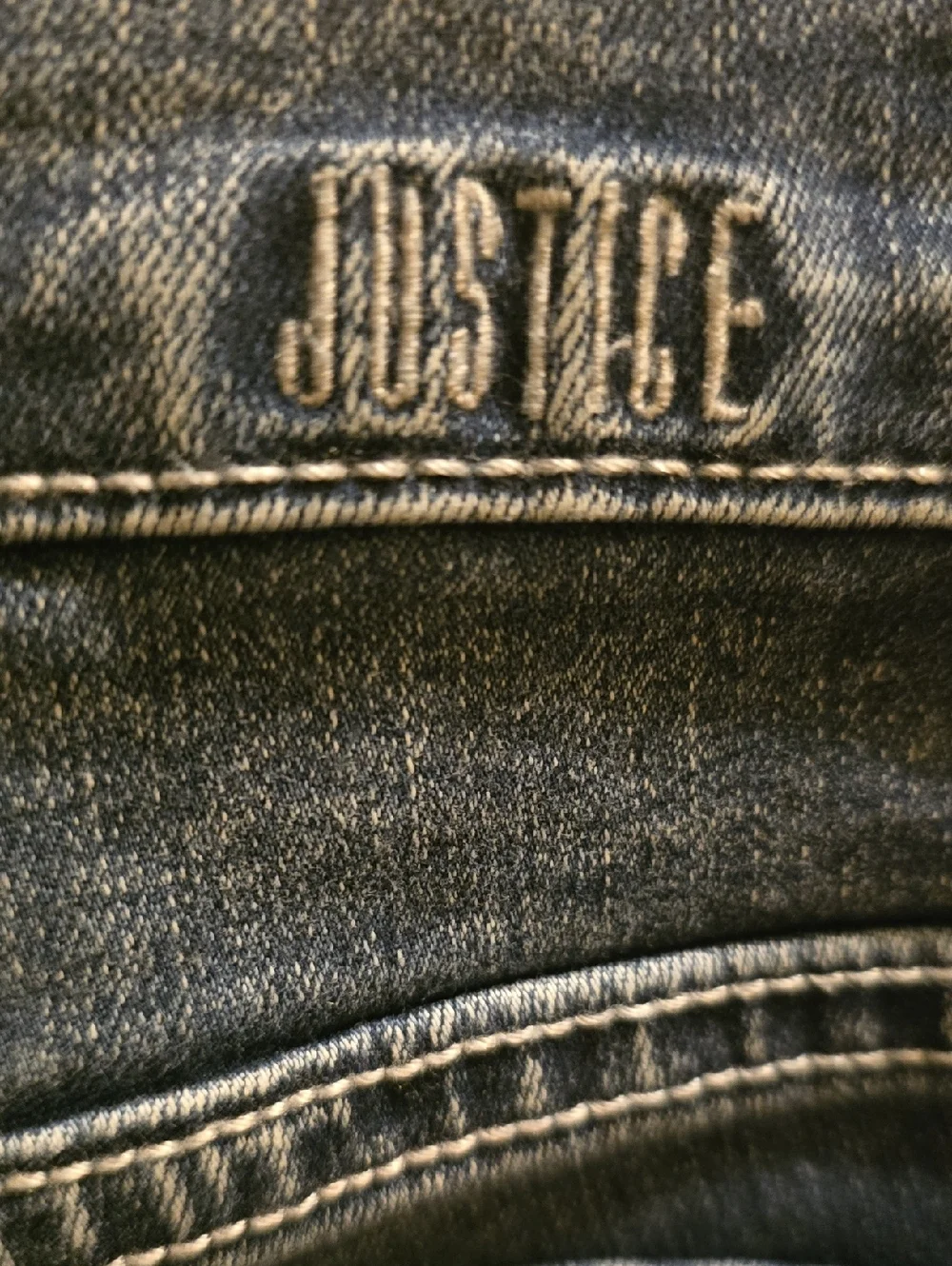 Justice Jeans Girls Size 10 Slim Blue Jegging High Rise Stretchy Button Fly